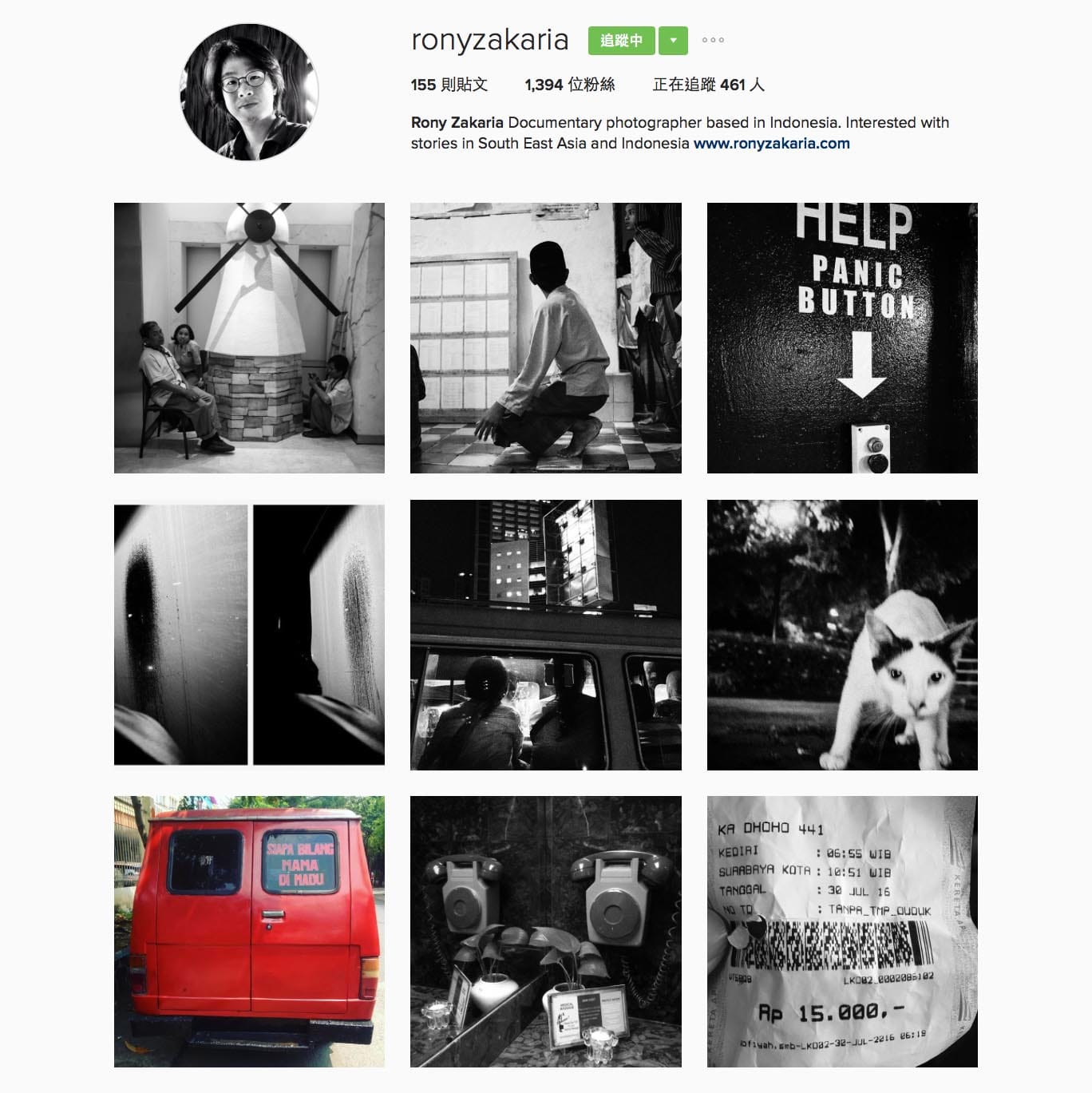 Rony Zakaria(@ronyzakaria)，印尼攝影師，曾在菲律賓亞洲新聞中心學習，並曾獲得NPPA 最佳新聞攝影獎。