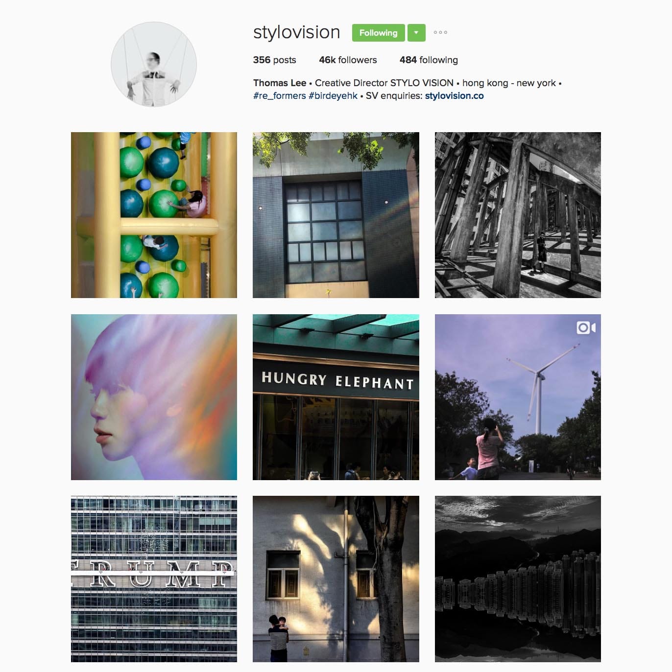 Thomas Lee(@stylovision)，香港攝影師，STYLO VISION的創意總監。