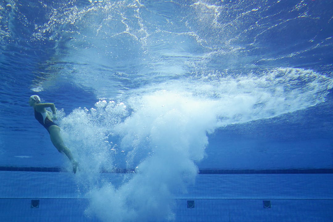 2016年6月22日，一個美國游泳運動員正參與集訓。