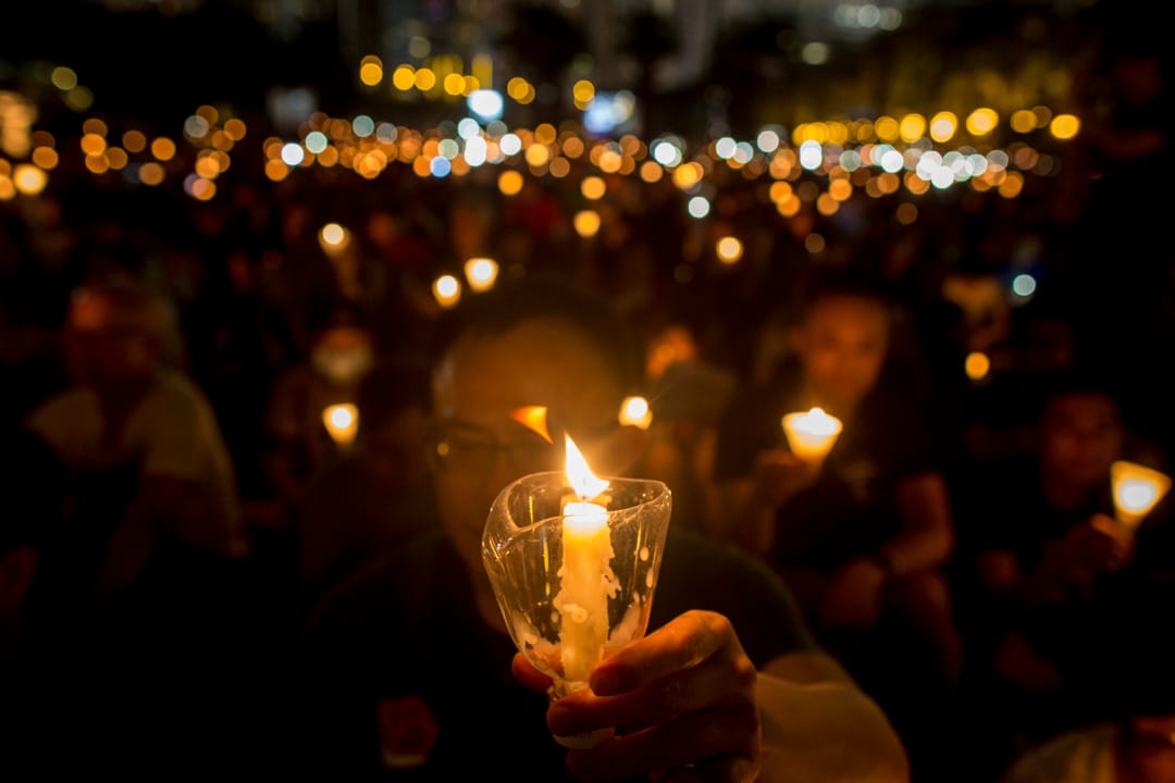 六四維園燭光集會。