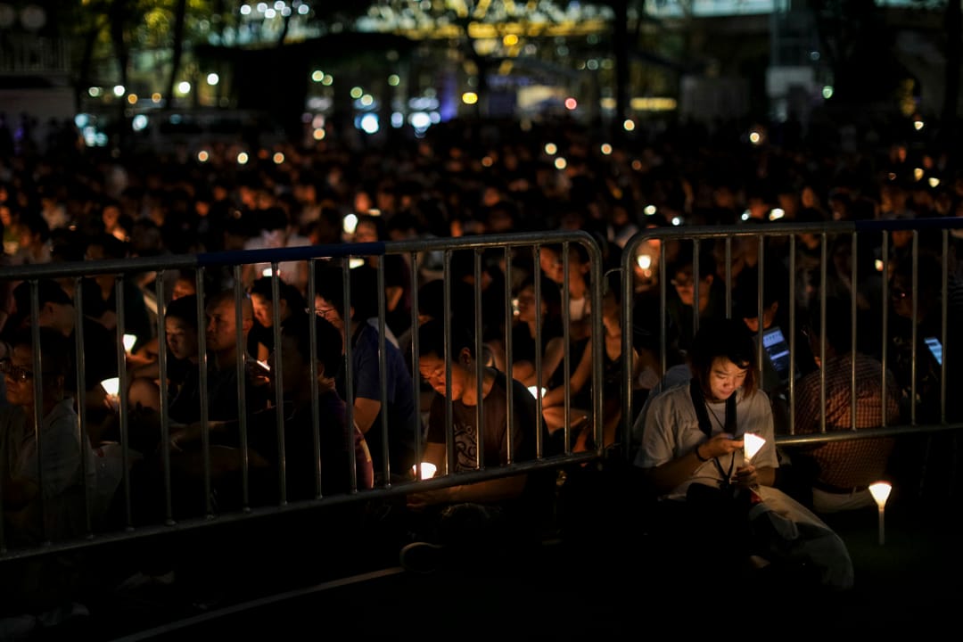 六四維園燭光集會。