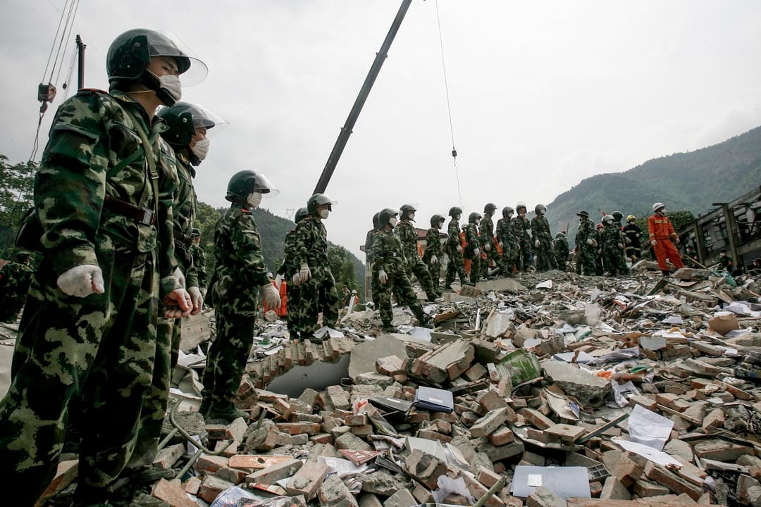 2008年,北川中學。