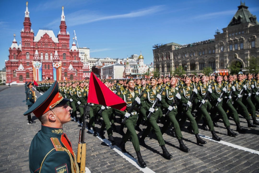 2018年5月9日,俄罗斯莫斯科举行胜利日阅兵巡游,纪念二战中战胜纳粹德军73周年。