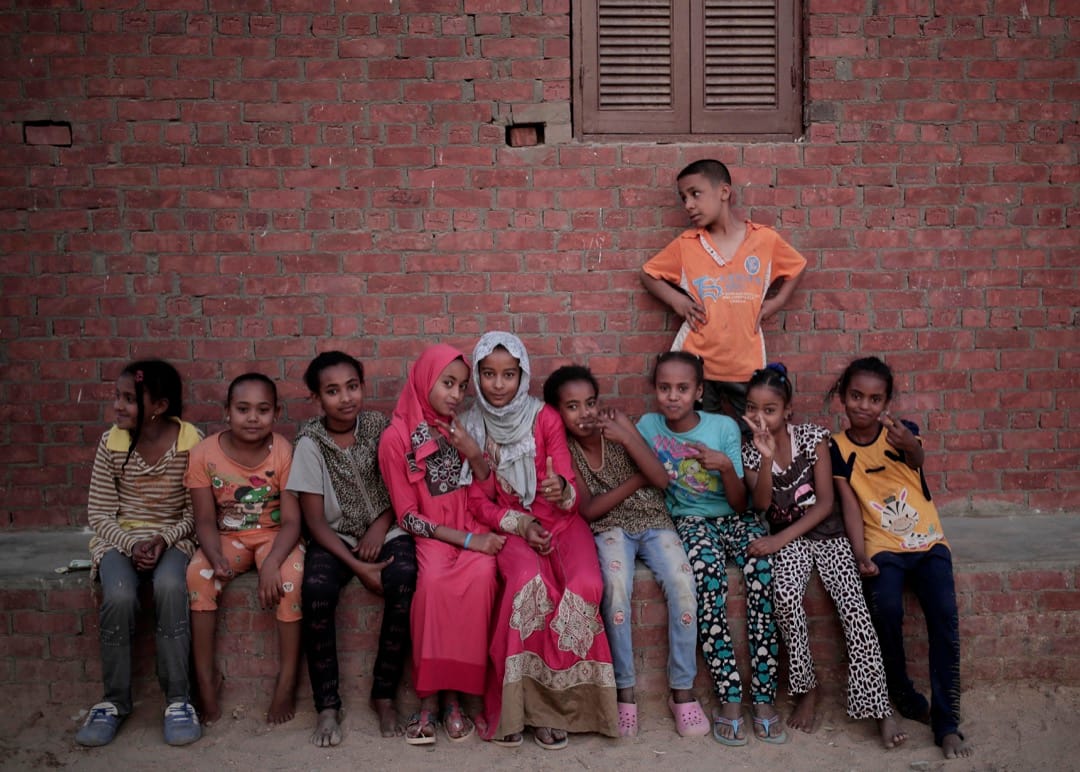 Eneiba村內的努比亞小孩們。