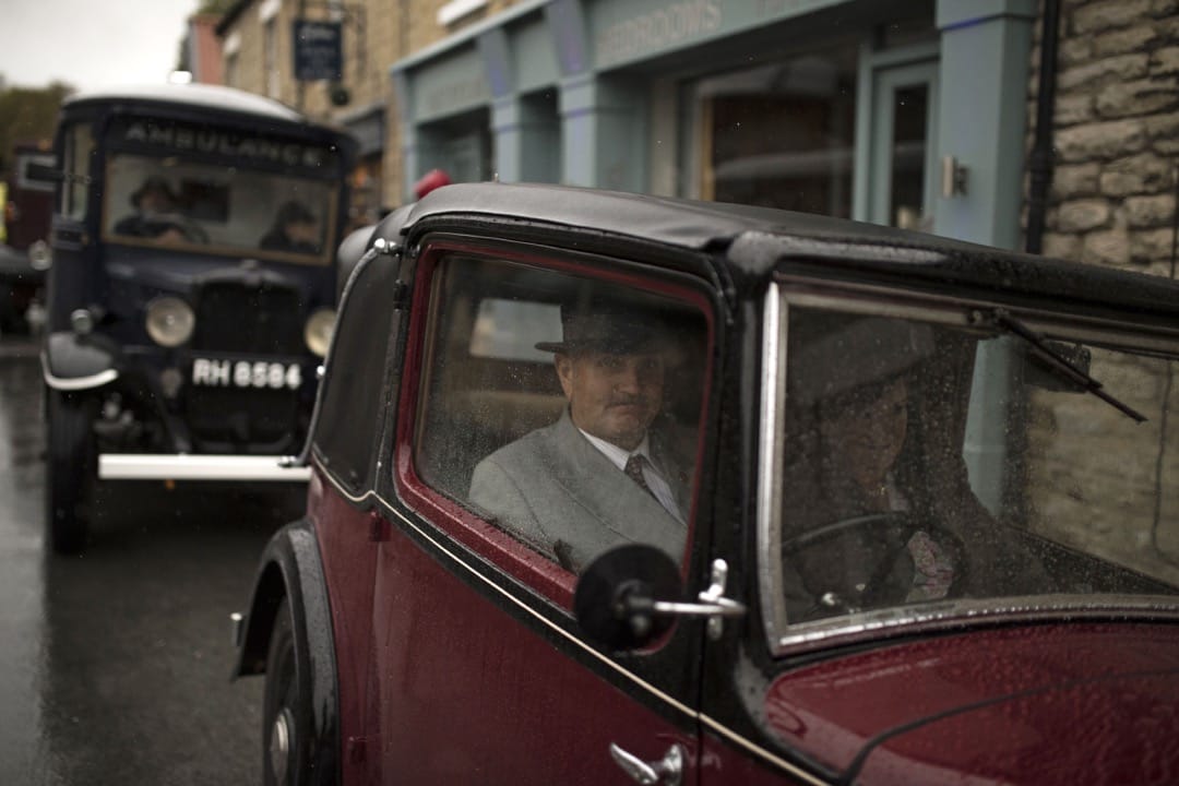 2018年10月14日,皮克林(Pickering)市集旁有舊式民用車輛遊行(Vintage civilian vehicle parade)。
