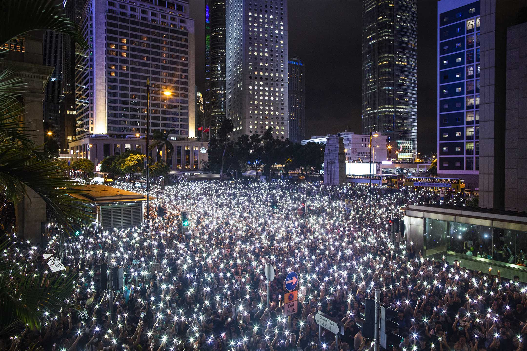 2019年8月2日,遮打花園舉行公務員集會。