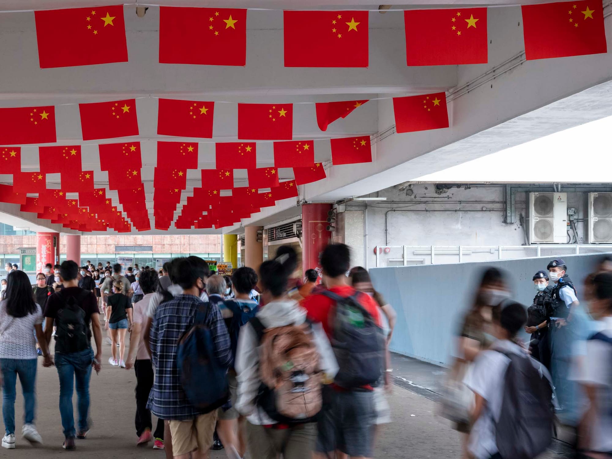 2022年9月30日,沙田港鐵站。