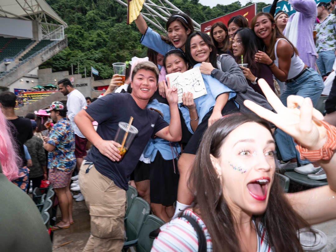 香港國際七人欖球賽的觀眾。