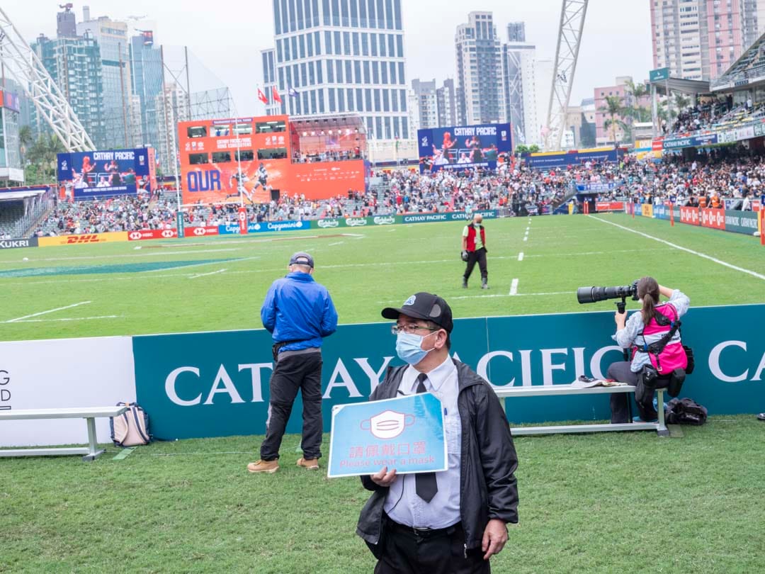 香港國際七人欖球賽的觀眾。