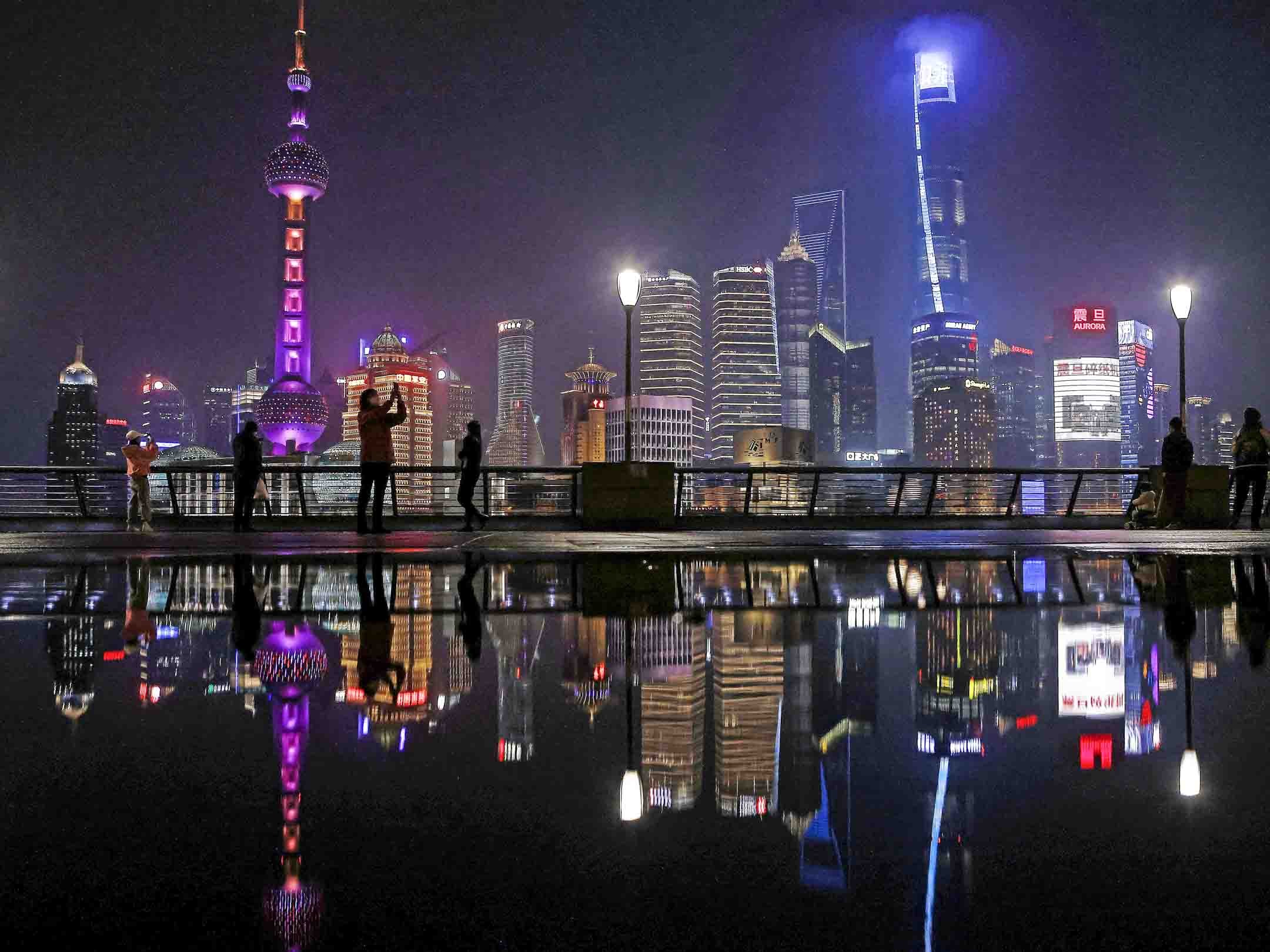 2022年3月31日,上海外灘。