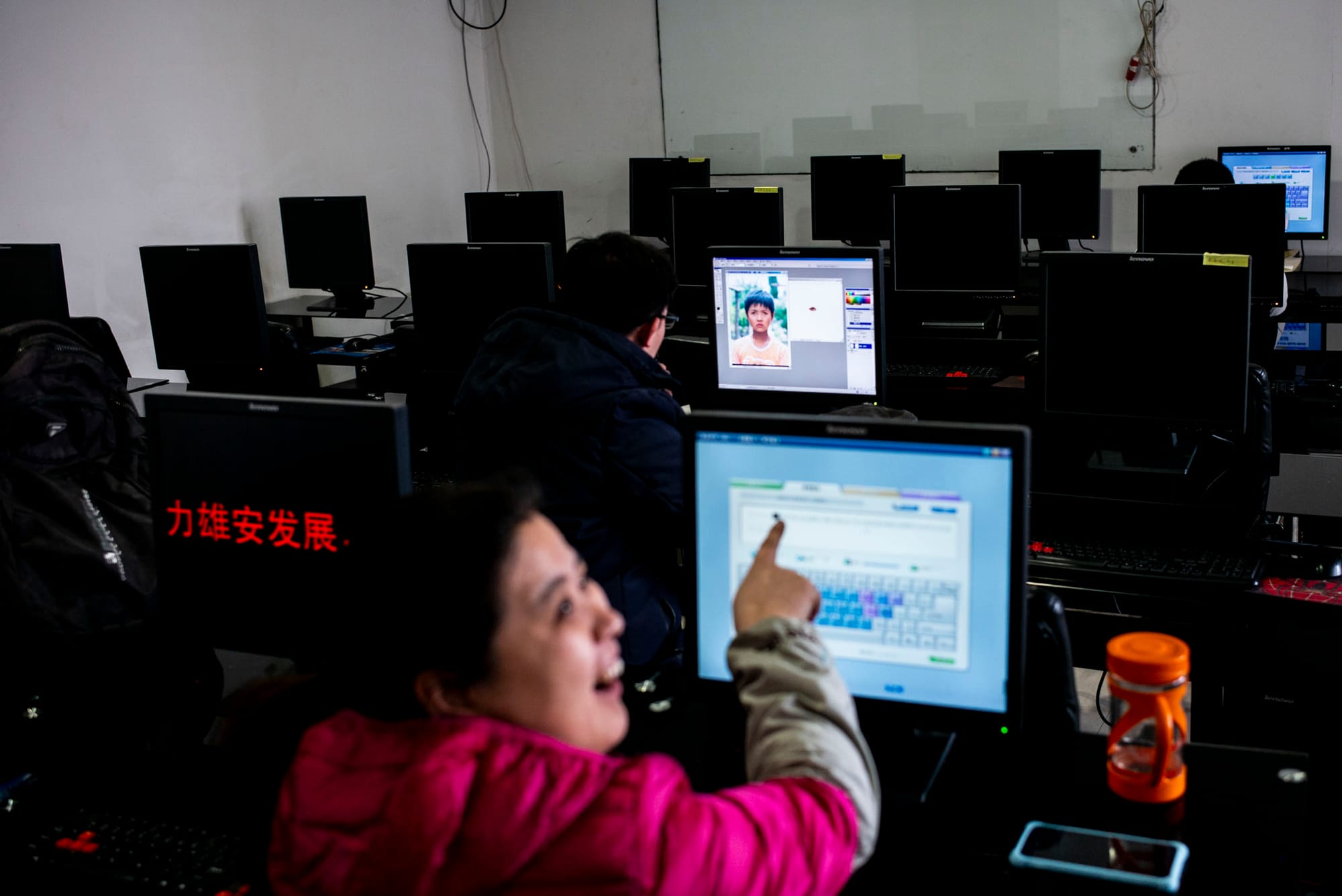 2018年，容城一所培訓學校。攝：林文清/端傳媒