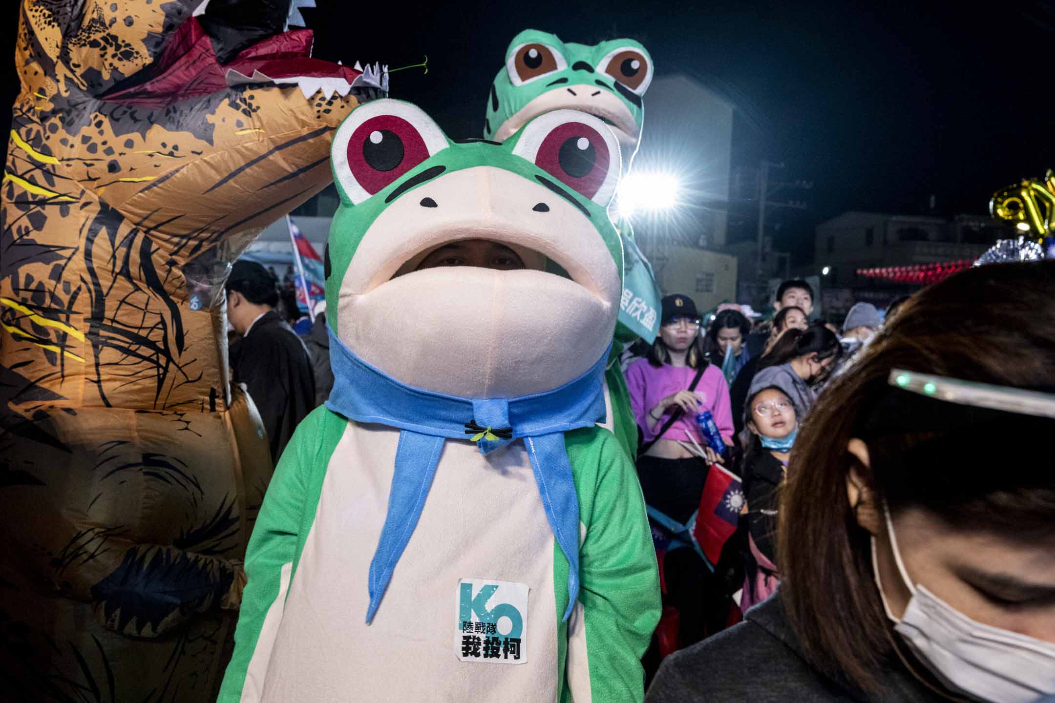 2024年1月6日,民眾黨總統候選人柯文哲台中造勢大會。攝:林振東/端傳媒