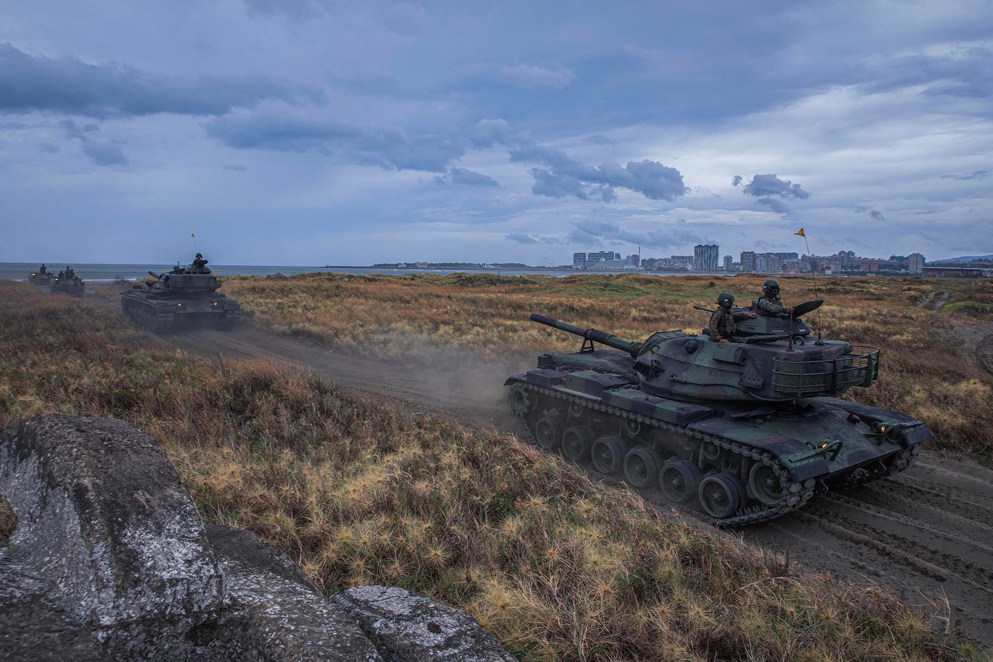 2023年7月27日，新北市八里，漢光演習，聯合反登陸作戰演練。攝：陳焯煇/端傳媒