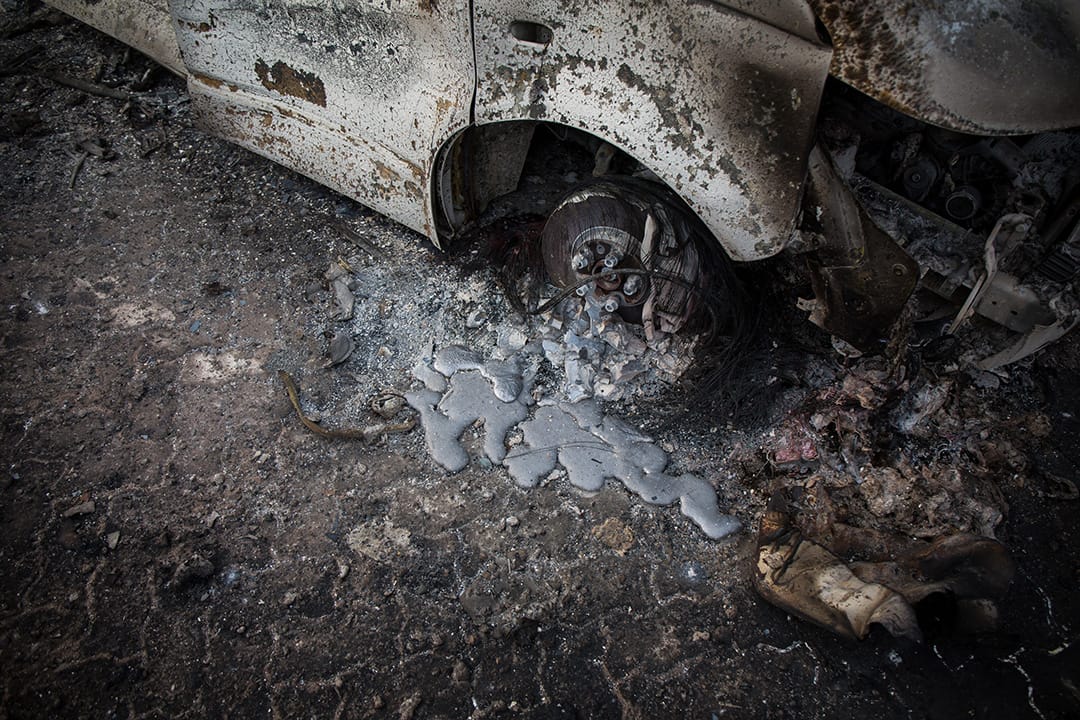 被熱熔的房車鋁鈦。